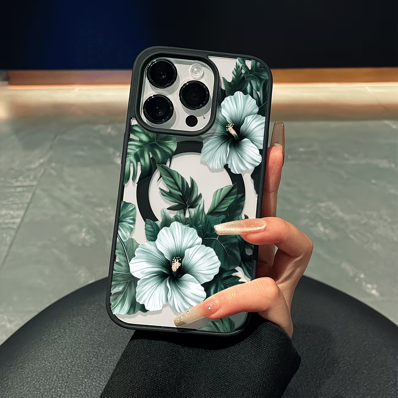 Phone Case Clear - Funda para Teléfono con Estampado Floral