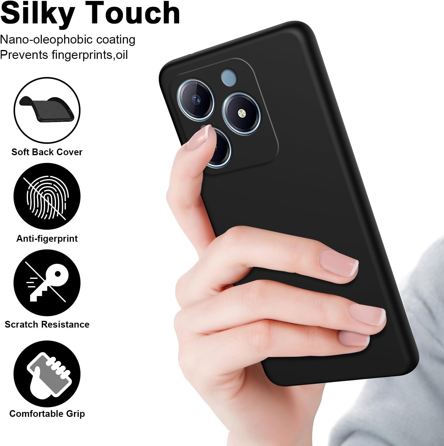 Funda de silicona líquida Flex - Realme Note 50 reseña y precio