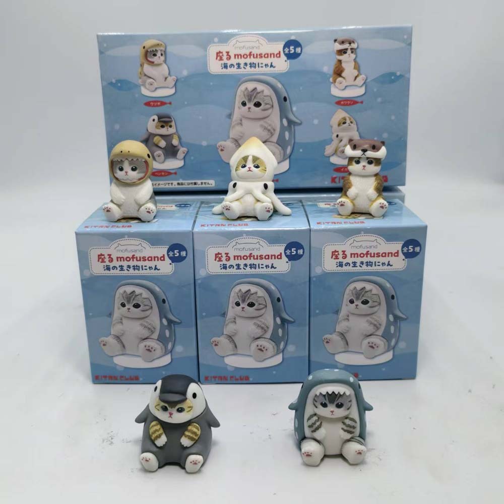 Mofusand-figura de gato tiburó - Phone Accessories Doll reseña y precio
