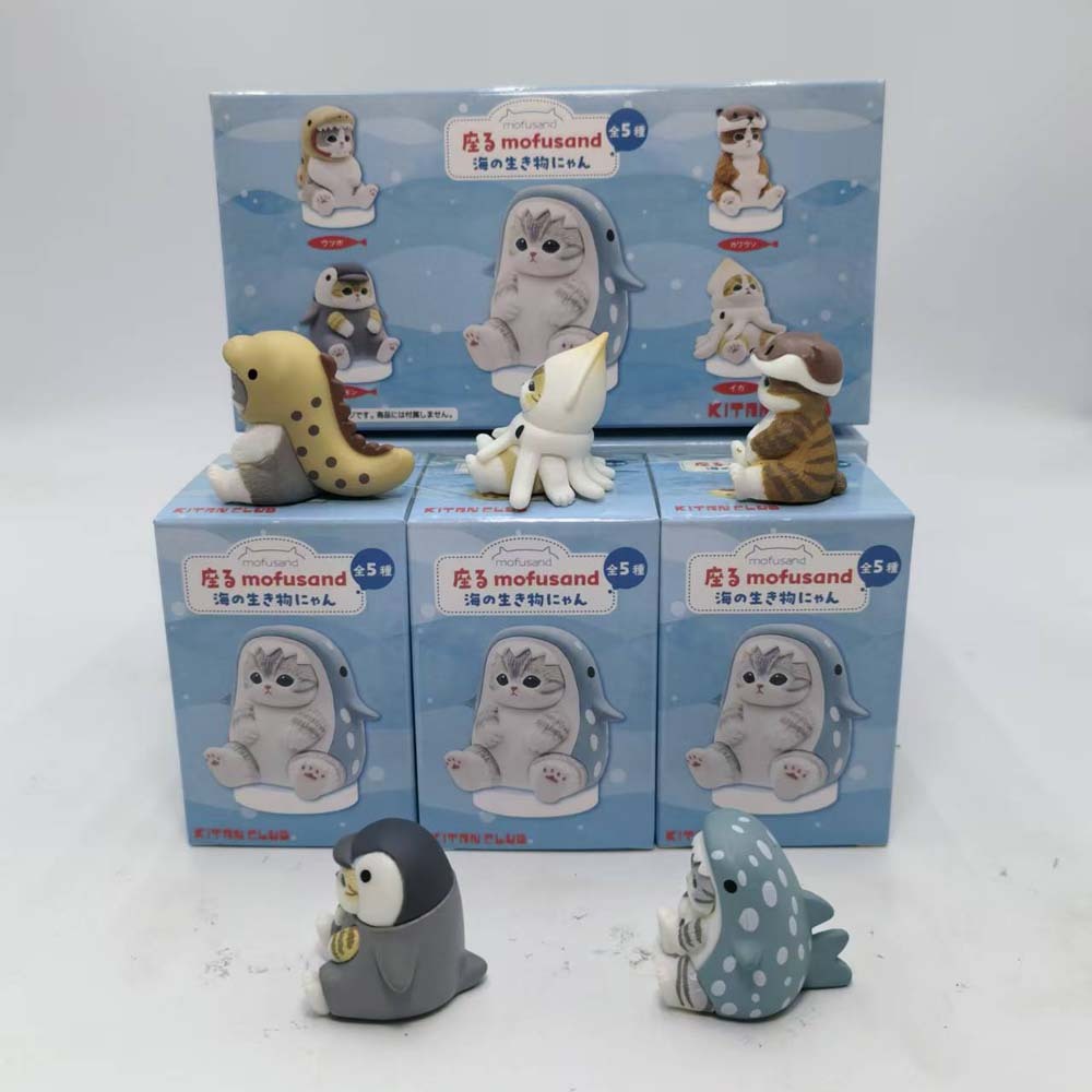 Mofusand-figura de gato tiburó - Phone Accessories Doll reseña y precio